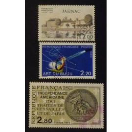 France oblitéré Y et T N° 2285 à 2287 lot de 3 timbres de 1983 cote 1.80