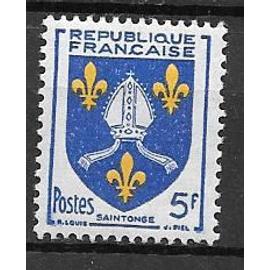 Timbre neuf de 1954,n°1005 Armoiries de Saintonge.