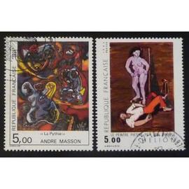 France oblitéré Y et T N° 2342 2343 lot de 2 timbres de 1984 cote 2.50