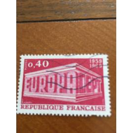 timbre oblitéré avec lignes Europa 1959-1969 N. 1598