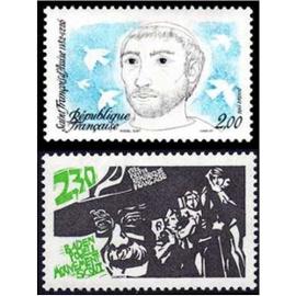 france 1982, très beaux timbres neufs** luxe yvert 2198 saint françois d