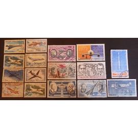 France poste aérienne oblitéré Y et T N° 30 et plus lot de 16 timbres de 1954-2002 cote 11.35