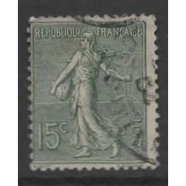 France, timbre-poste Y & T n° 130 oblitéré, 1903 - Semeuse lignée (type I V)