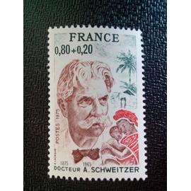 timbre FRANCE YT 1824 Dr. Albert Schweitzer (1875-1965) 1975 ( 070704 )