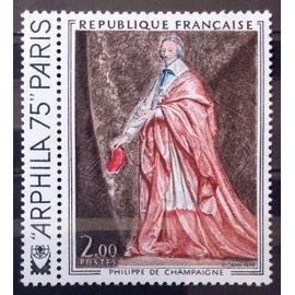 Philippe de Champaigne - Cardinal de Richelieu 2,00 (Impeccable n° 1766) Neuf** Luxe (= Sans Trace de Charnière) - France Année 1973 - N28968
