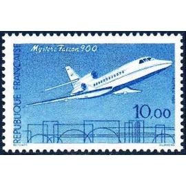 france 1985, très beau timbre neuf** luxe Yvert 2372 - Avion mystère falcon 900.