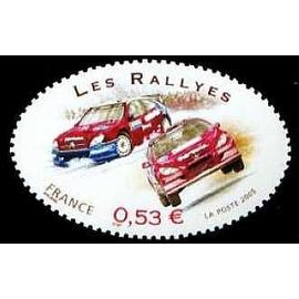 france 2005, très beau timbre neuf** luxe yvert 3798, timbre issu du feuillet coupes gordon bennett, sport automobile, les rallyes.