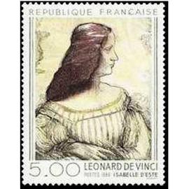 france 1986, très beau timbre neuf** luxe yvert 2446 - Art : Dessin de Léonard de Vinci (1452-1519), "Portrait d