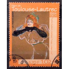 Henri de Toulouse-Lautrec - Yvette Guilbert Chantant 6,70 (Très Joli n° 3421) Obl - France Année 2001 - N29272
