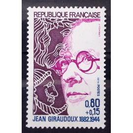 Personnages Célèbres - Jean Giraudoux 0,80+0,15 (Impeccable n° 1822) Neuf** Luxe (= Sans Trace de Charnière) - France Année 1974 - N29323