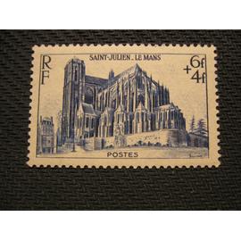 timbre "cathédrale st julien - le mans" 1947 - Yt n° 775