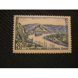 timbre "la vallée de la seine aux andelys et château gaillard" 1954 - y&t n° 977