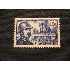 timbre "colonel driant 1855-1916" 1956 - y&t n° 1052