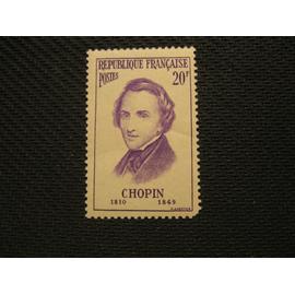 timbre "chopin 1810-1849" 1956 - y&t n° 1086