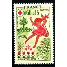 Timbre France 1975 Neuf ** YT N° 1860 croix rouge Les Saisons