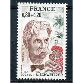 Timbre France 1975 Neuf ** YT N° 1824 Docteur Albert SCHWEITZER