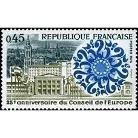 Timbre France 1974 Neuf ** YT N° 1792 25éme Anniversaire du conseil de l