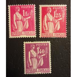 Timbre France 1937 , Y&T N 369 , 370 , 371 , NON OBLITÉRÉS , BON ÉTAT.