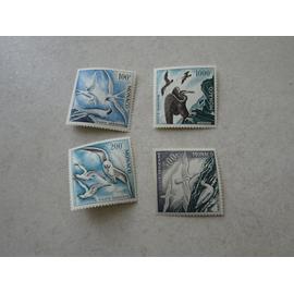 monaco série oiseaux timbres neufs n° 55 à 58 poste aérienne