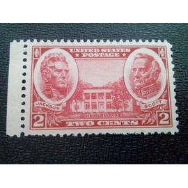 timbre ETATS-UNIS YT 353 Le major général Andrew Jackson, le général Winfield Scott et l