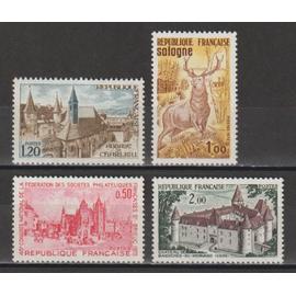 france, 1972, série touristique, saint-brieuc, n°1712 + 1718 + 1725 & 1726, neufs.