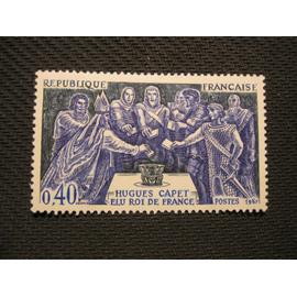 timbre "Hugues Capet élu roi de France" 1967 - y&t n° 1537