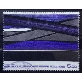Pierre Soulages - oeuvre 5,00 (Superbe n° 2448) Obl - France Année 1986 - brn83 - N30006