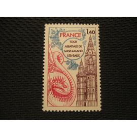 timbre "tour abbatiale de Saint-amand-les-eaux" 1977 - y&t n°1948