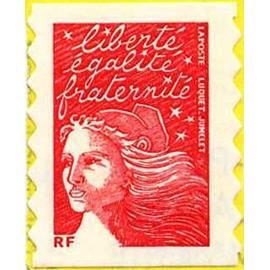 france 2001, très beau timbre neuf** luxe yvert 3419, marianne de luquet validité permanente, auto-adhésif, pour collection ou affranchissement.