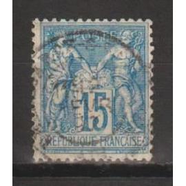 france, 1892, type sage, classique n°101 (15 c. bleu), oblitéré.