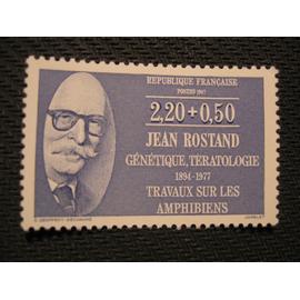 timbre "jean rostand - génétique, tératologie" 1987 - y&t n° 2458