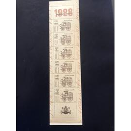 Bloc feuillet 2526 - 6 timbres - 1988 journée du timbre - voiture montée - gomme intacte