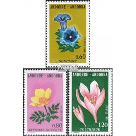 andorre-français Post 266-268 (édition complète) neuf 1975 Fleurs