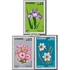 andorre-français Post 255-257 (édition complète) neuf 1974 Fleurs