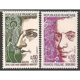France 1974 - Personnages célébres - 4 valeurs neuves n°1784/1785 et 1822/1823