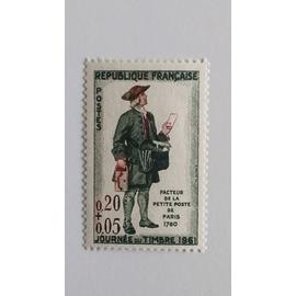 Timbre Facteur de la Petite Poste de Paris 1961 YT 1285