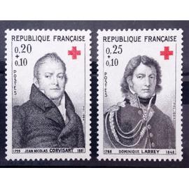 Série Croix Rouge 1964 - Impeccables N° 1433 Corvisart + 1434 Larrey Neufs** Luxe (= Sans Trace de Charnière) - France Année 1964 - brn83 - N30617