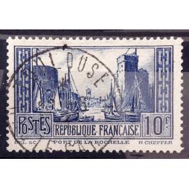 Port de La Rochelle - Type III (E de Postes Sans Crochet Haut + Bas 0 Fermé) Bleu (Superbe n° 261) Oblitération Toulouse Propre - Cote 7,50 - France Année 1929 - brn83 - N30633