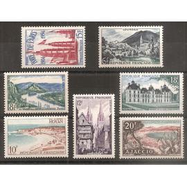 975 et 976 à 981 (1954) Foire de Paris et Série touristique N** (cote 10e) (7889)