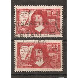 341 - 342 (1937) René Descartes oblitérés (cote 3,6e) (6354)