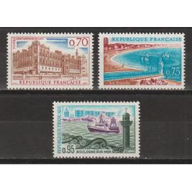 france, 1966-1967, monuments et sites, n°1501 à 1503, neufs.