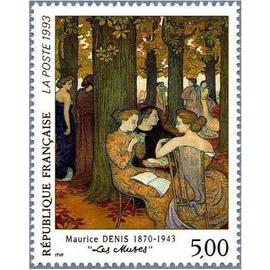 france 1993, série art, très beau timbre neuf** luxe yvert 2832, tableau de maurice denis, "les muses".