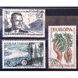 Région Bordelaise 35f (N° 1118) + Léo Lagrange 18f (N° 1120) + Europa 1957 - Mécanisation de l