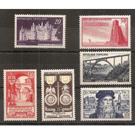 924 à 929 (1952) Série de timbres neufs N** (cote 17,4e) (2592)