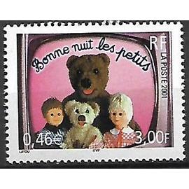 timbre france 2001 neuf** 3371 - le siècle au fil du timbre (III) - personnages de "bonne nuit les petits"