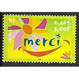 timbre france 2001 neuf** 3379 - timbre de message "merci"