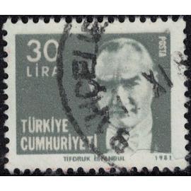Turquie 1981 Oblitéré Used Ancien Président de la République Mustafa Kemal Atatürk Y&T TR 2138 SU
