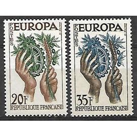timbres framce 1957 neufs** 1122-1123 - europa