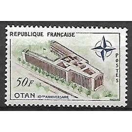 timbre france 1959 neuf** 1228 - 10e anniversaire de l