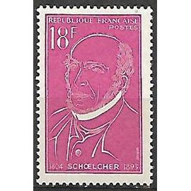 timbre france 1957 neuf** 1092 - à la mémoire de victor schoelcher